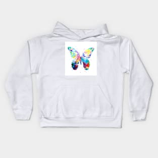 Butterfly, watercolor art, colorful butterfly, nursery Kids Hoodie